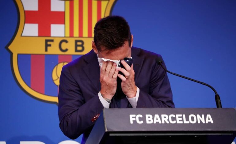 Un emocionado Messi dice que "nunca" imaginó que se iría del Barcelona